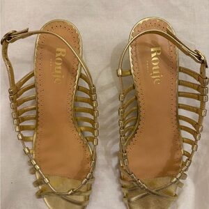 Rouje Metallic Gold Women's Sandals